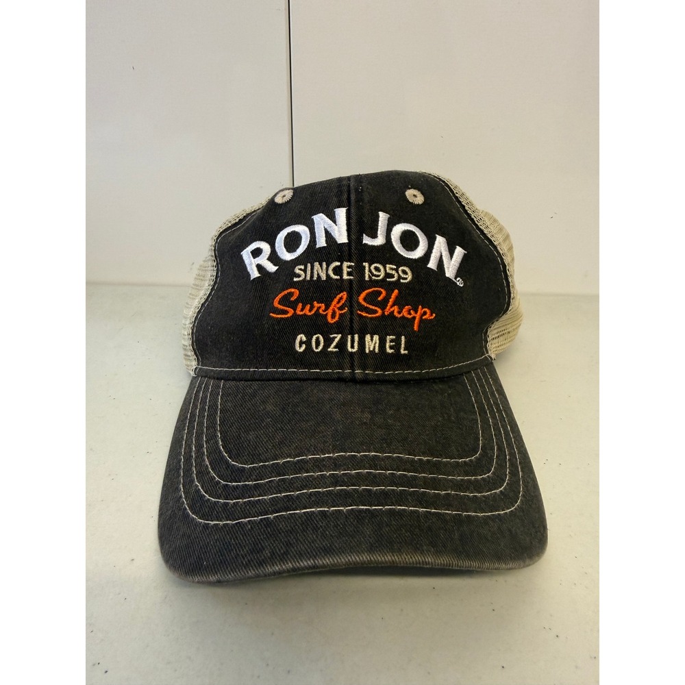 Ron Jon Surf Shop Cozumel Trucker Hat Black Tan Mesh Always At The Beach Cap